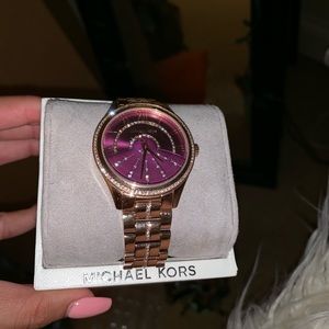 Purple Rhinestone Michael Kors Watch ! Can lower